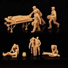 3D Printing 1/72 Modern emergency rescue medical doctor 10 Person Unpainted