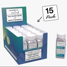 Magic Mind Sleep Performance Shots Natural Sleep Aid Drink Shots ( 15 Bottles)