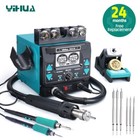 YIHUA 992D-III Precision Rework Station 1220W Hot Air Gun Microscope Soldering