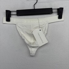 Todd Sanfield Thong Men's Large White Essential Solid Minimal String NEW
