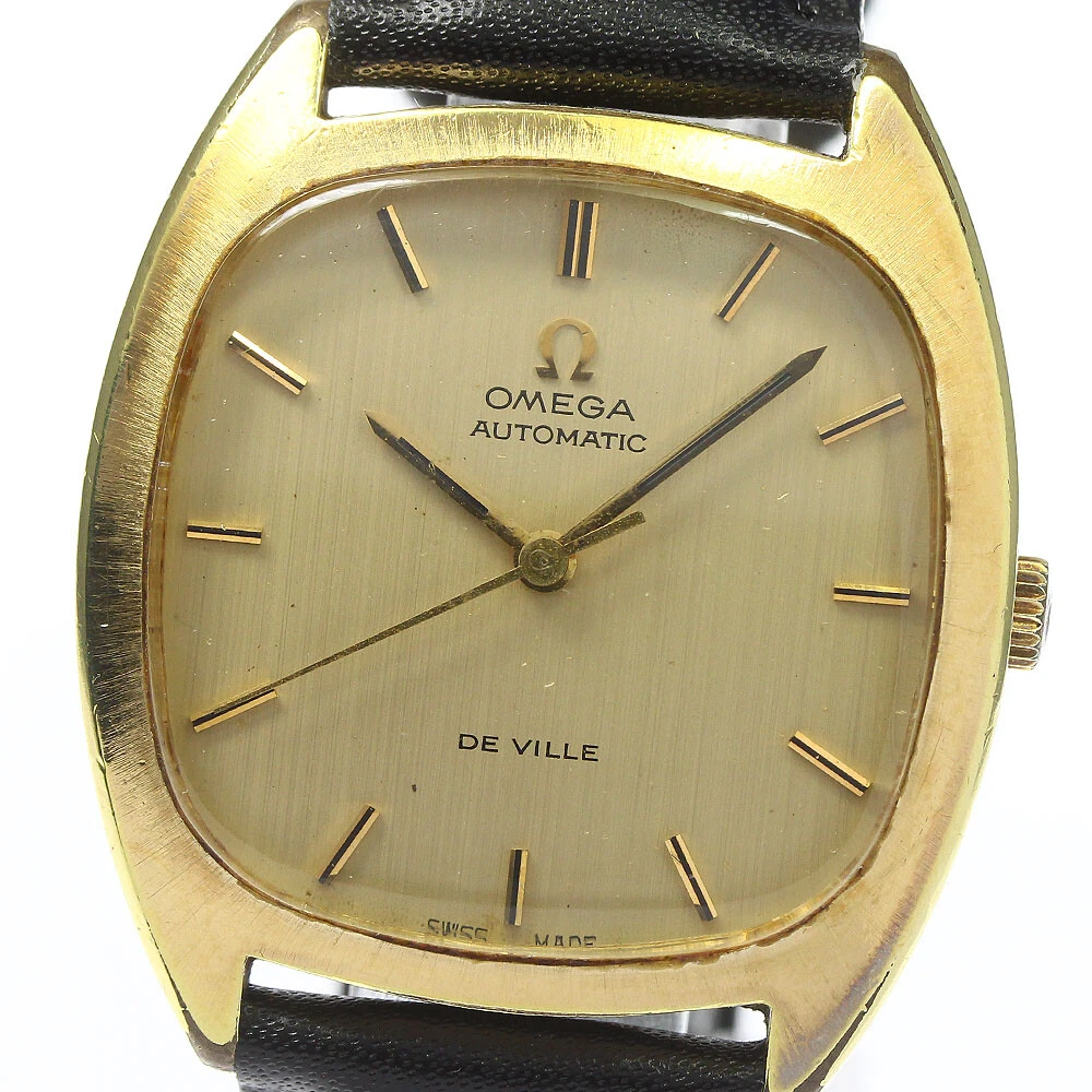 OMEGA De Ville . Square Vintage Cal. gold Dial Automatic