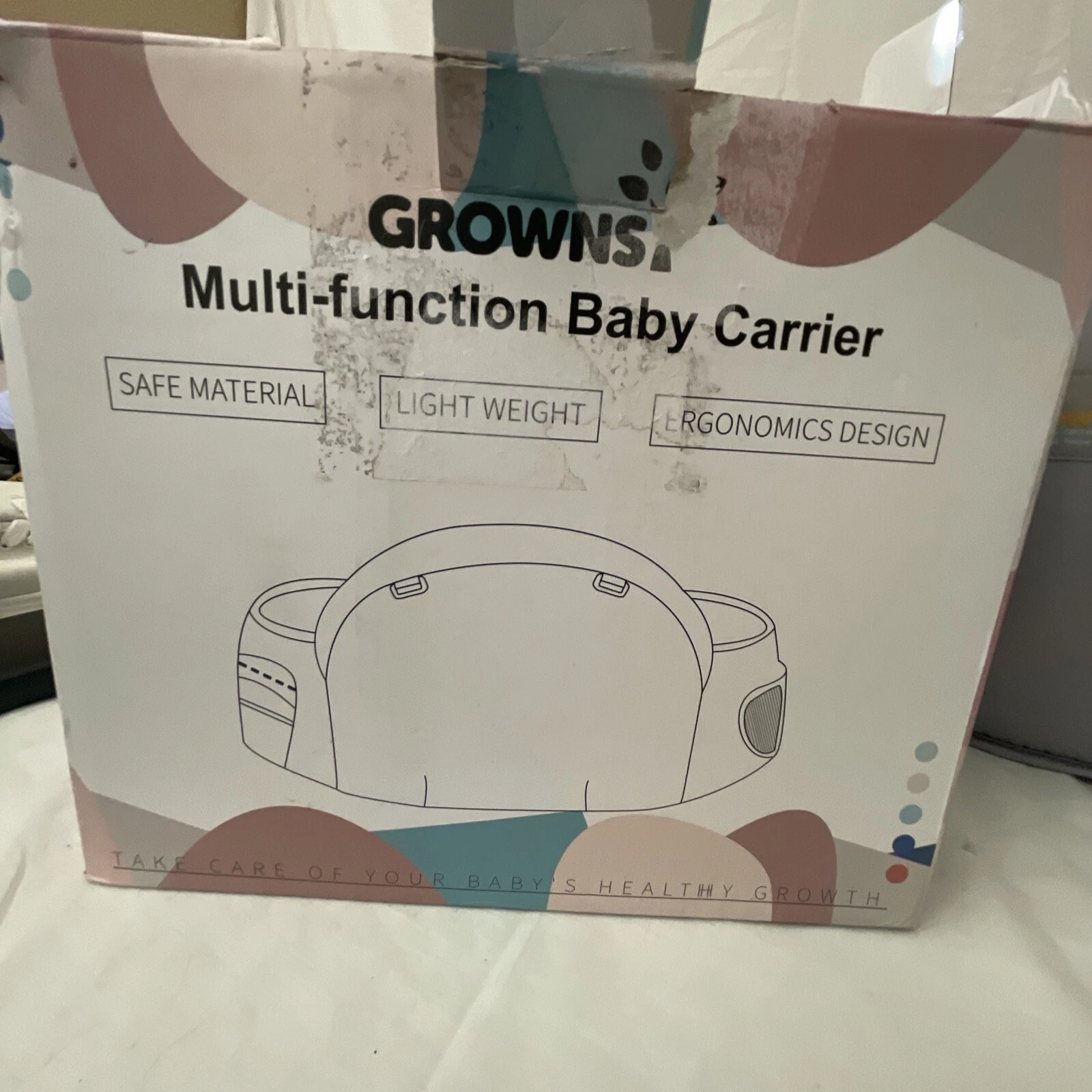 New, Grownsy Multi-function Baby Carrier Wrap Newborns to Toddler, Dark Gray