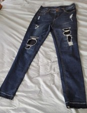 Arizona Jean Co skinny Girls Blue Skinny ripped Jeans size16.