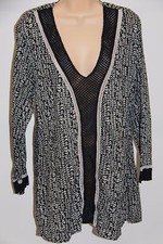 New La Blanca swimsuit bikini Cover Up Tunic Dress Sz S Black