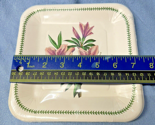 Portmeirion BOTANIC GARDEN Spode 7" PAPER Party Dessert Plates Lily Azalea HTF 8 - Picture 3 of 6