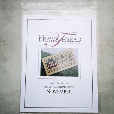 Der gezogene Faden November Mini Monate Taschenkalender Cover Kreuzstichmuster
