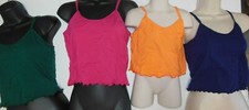 Cotton Spandex camisole CHILD ADULT 7 COLORS lined in nude dance top