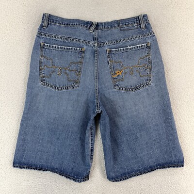 Vintage Rocawear Shorts Mens 36 Blue Jean Denim Hip Hop Jay Z