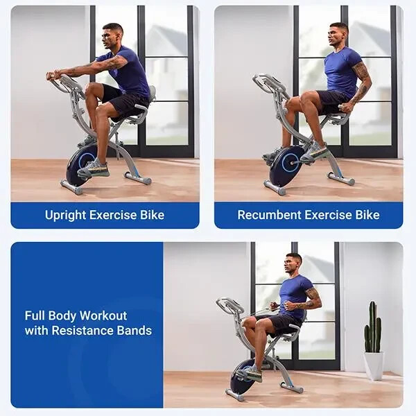 Exercise Bike for Home - indoor bike,300LB Capacity,Folding Exercise Bike