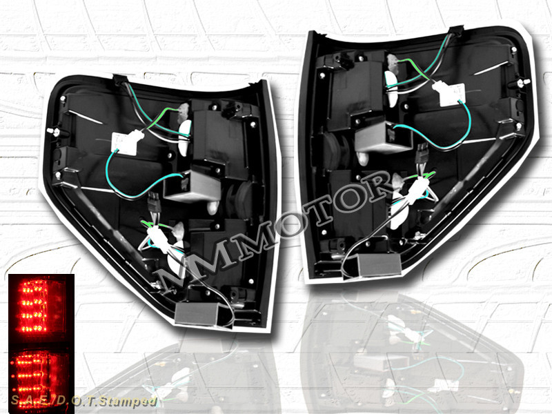 a Pair LED Tail Lights Brake Turn to Reverse Lap, Apply to 2009 2010