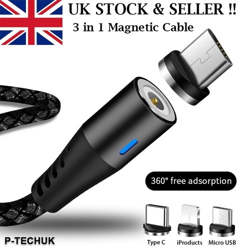 Magnetic Charging Cable Phone Charger USB Cable for iPhone A2 - Picture 10 of 14