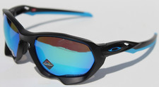 OAKLEY Plazma POLARIZED Sunglasses Matte Black/Prizm Sapphire OO9019-08 NEW