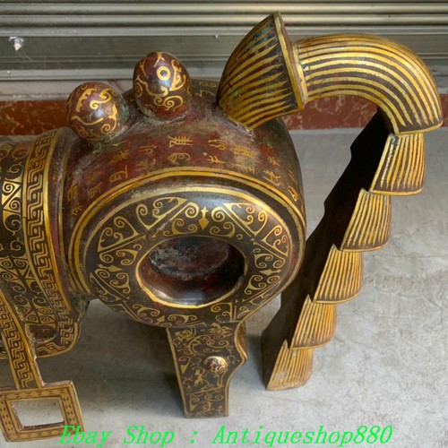 34.6'' Zhan Han War Dynasty Bronze Ware 24K Gold Gilt Organ Mechanism Horse Set - Picture 7 of 9