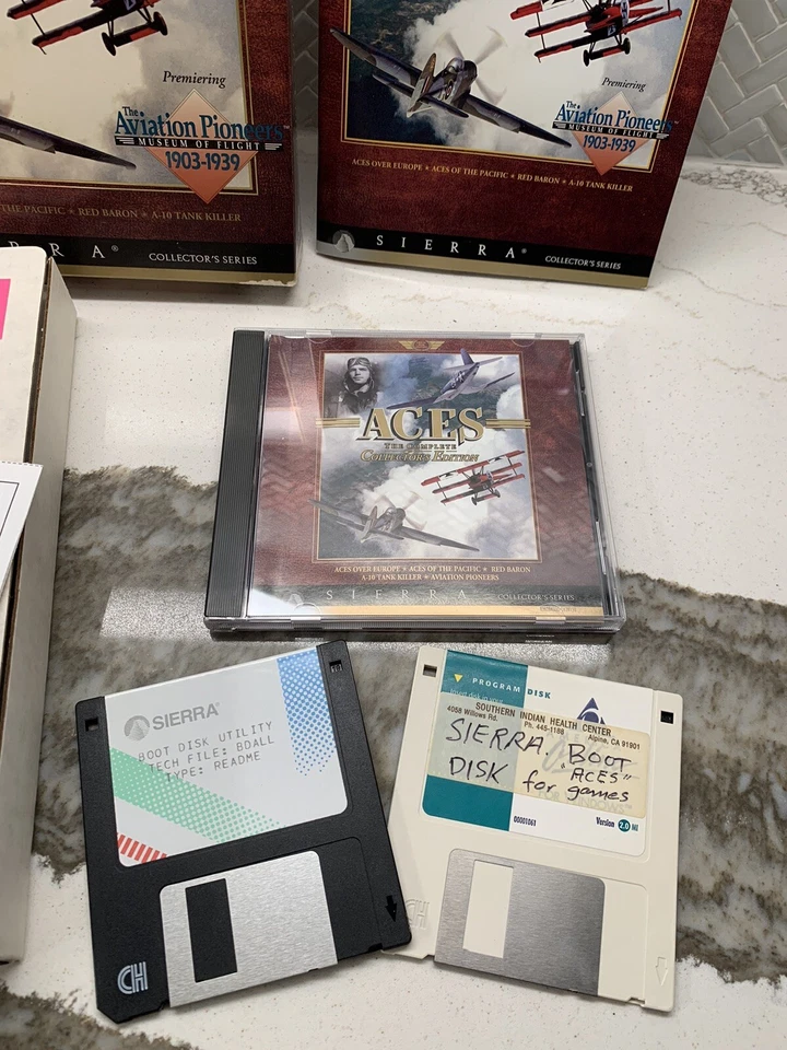 Sierra / Dynamix ACES The Complete Collector's Edition Big Box PC CD 1995 ROM - Image 3 of 4