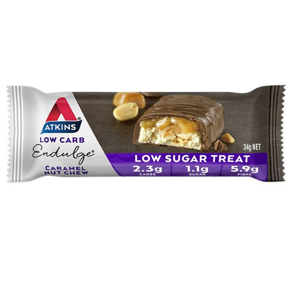 5x 5pc Atkins Low Carb/Sugar 34g Endulge Protein Bar Diet Snack Caramel