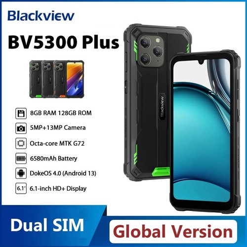 Blackview BV5300 Plus Waterproof Phone Octa Core 6580mAh 13MP 8GB+128GB Global