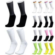 Anti Slip Silicone Summer Aero Socks Whiteline Cycling Socks Men Bicycle Sport