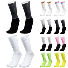 Anti Slip Silicone Summer Aero Socks Whiteline Cycling Socks Men Bicycle Sport