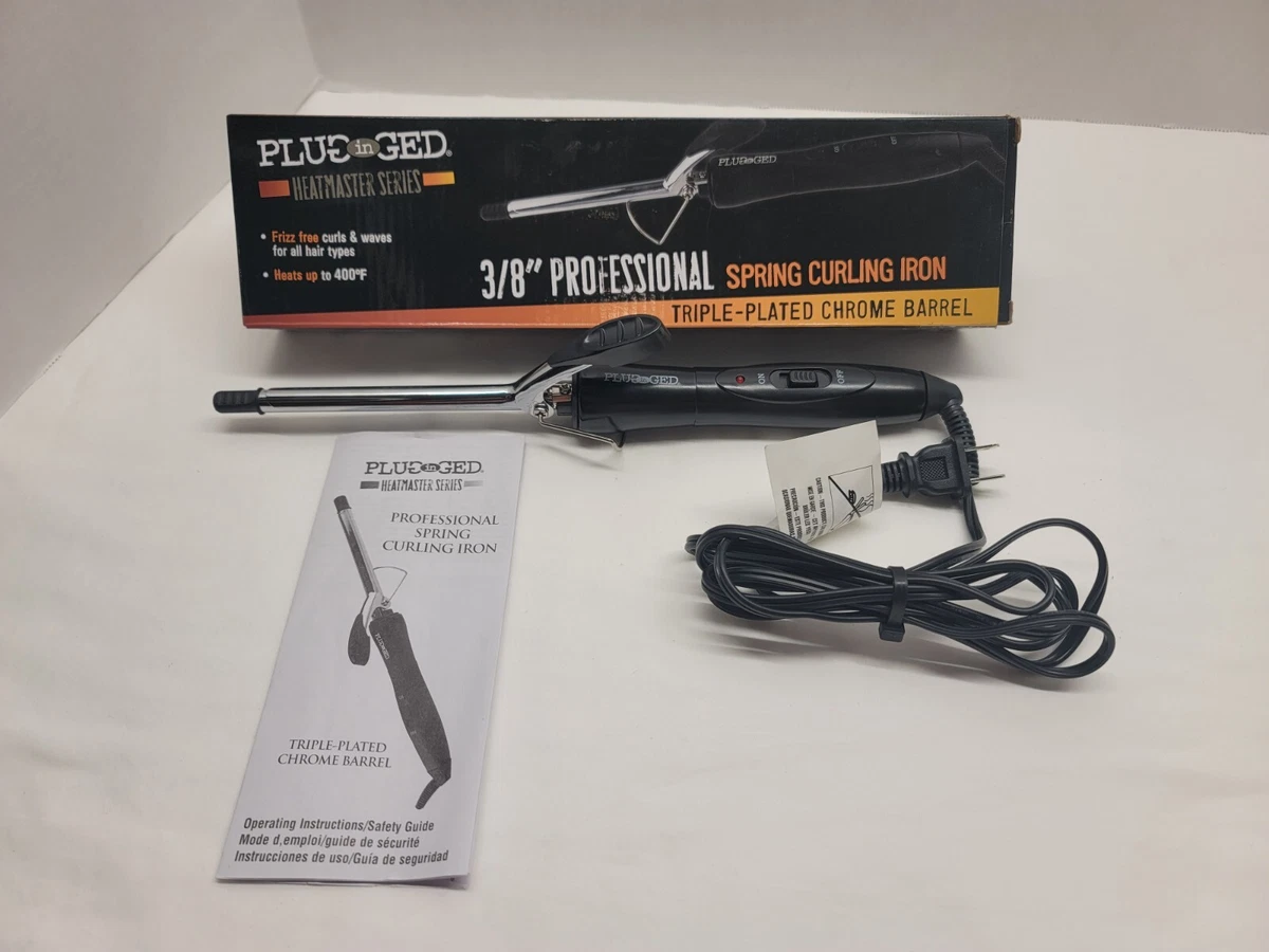 Plugged in curling clearance iron