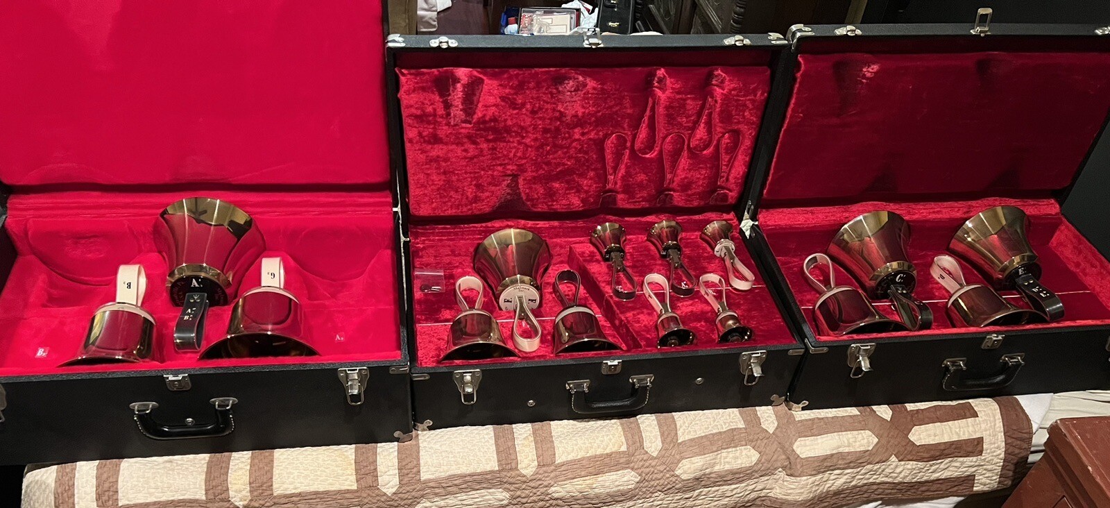 Set of 15 Malmark Bronze Brass Handbells Hand Bells eBay