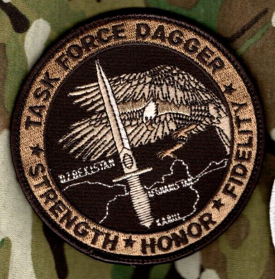 JOINT TASK FORCE DAGGER JSOTF AFGHANISTAN  STRENGHT HONOR FIDELITY  vêlkrö PATCH