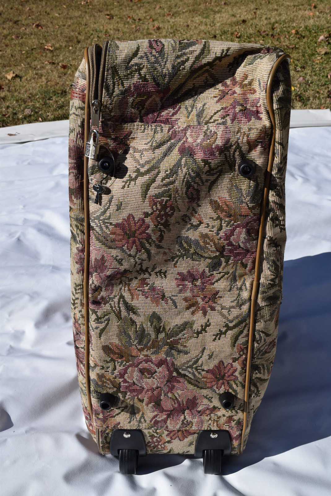 Floral Tapestry Travel Carry On Overnight Weekender Bag