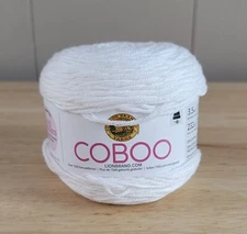 Lion Brand Yarns COBOO 3.5oz 232 Yards WHITE Single Unit
