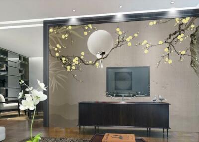 3D Flower Branch KEP6874 Wallpaper Mural Self-adhesive Removable Sticker Kay