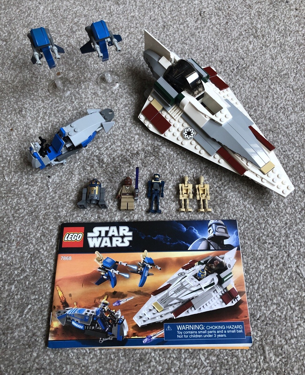Lego Star Wars 7868 Mace Windu's Jedi Starfighter 100% Complete +