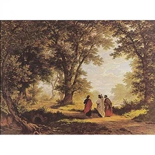 Robert Zund WAY TO EMMAUS 12x16 Art Print Jesus Walking on Road with Disciples
