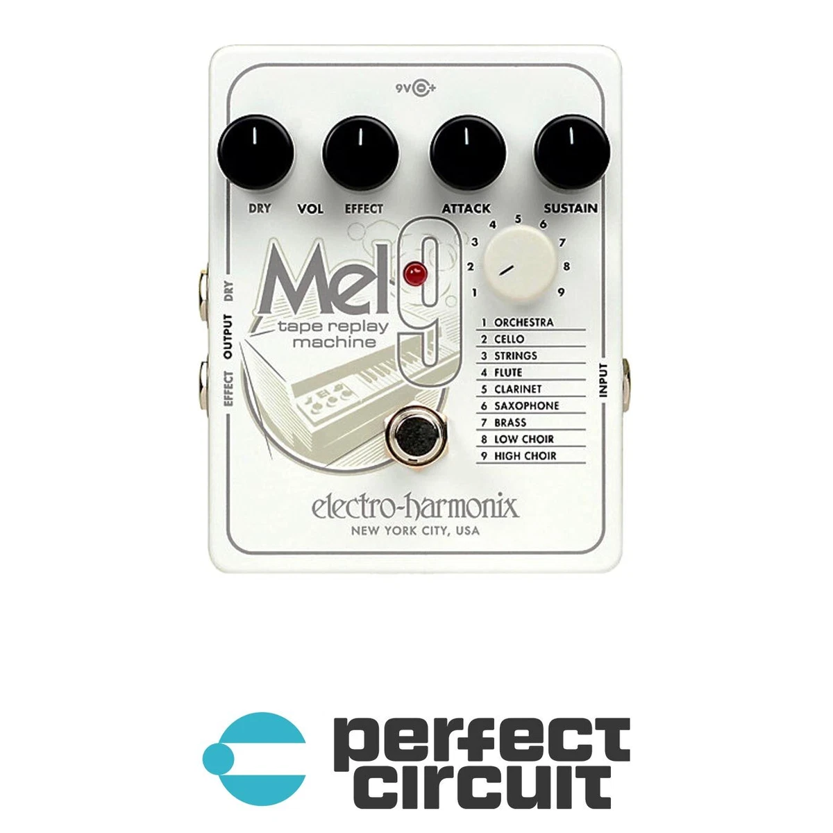Electro Harmonix Mel9 Mellotron Emulator Pedal EFFECTS NEW PERFECT CIRCUIT