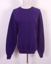 vintage 80s 90s Lee Sturdy Sweats USA Solid Purple Blank Raglan Sweatshirt SZ L