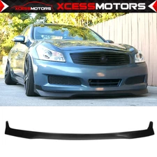 Fits 07-08 Infiniti G35 09 G37 Sedan EVO Front Bumper Lip Spoiler Unpainted PU