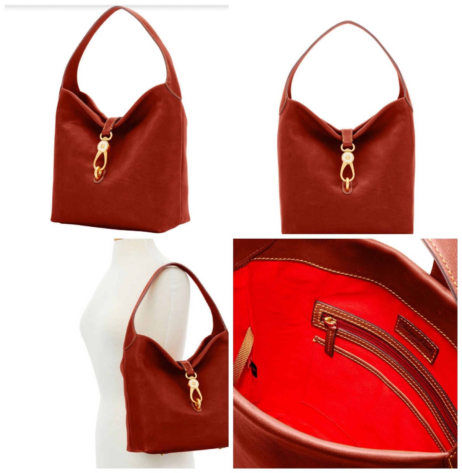 Dooney and bourke Florentine Small Logo Lock Shoulder Bag eBay