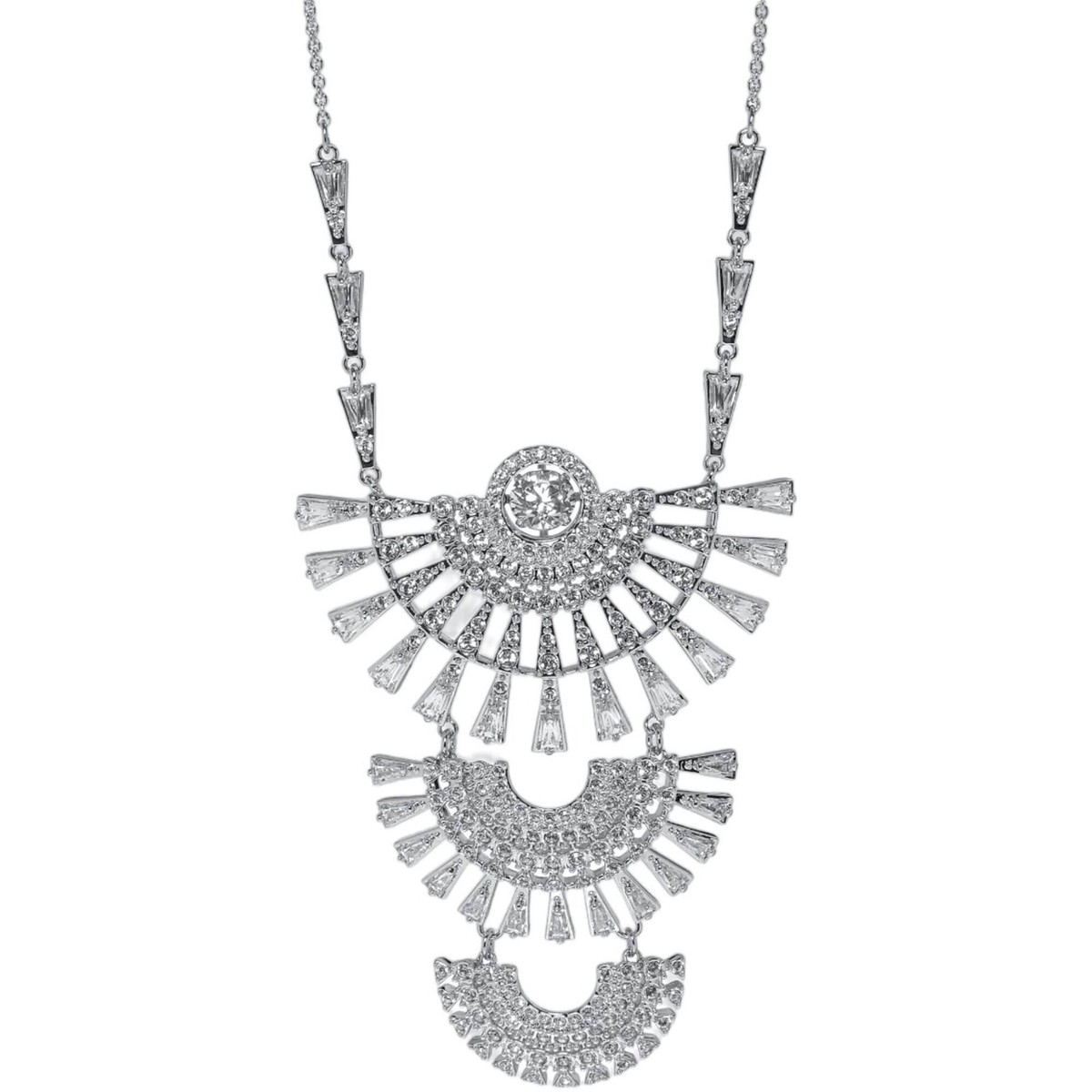Swarovski Women's Necklace Sparkling Dance Rhodium Plated and