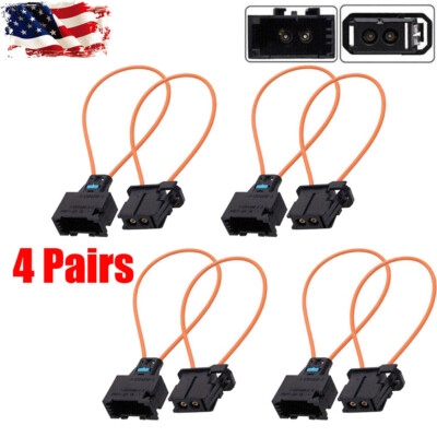US 4Sets MOST fiber optic loop bypass Male & Female kit adapter For MERCEDES BMW
