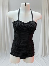 1950 Vintage Jantzen Deep Rich Black Swimsuit Dead Stock Condition