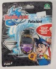 BEYBLADE WYBORG KEYCHAIN BASIC FUN GAMES PRECIOUS KEYCHAIN BLACK PURPLE 1199