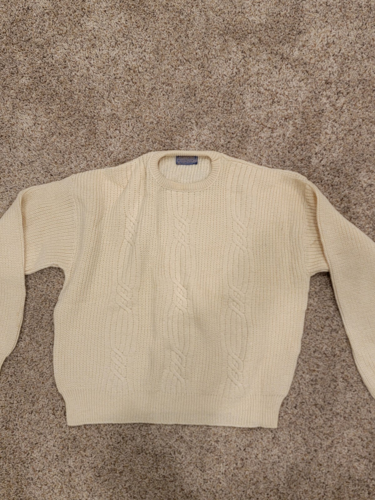 Vintage Pendleton Pullover Cable Chunky Sweater C… - image 3