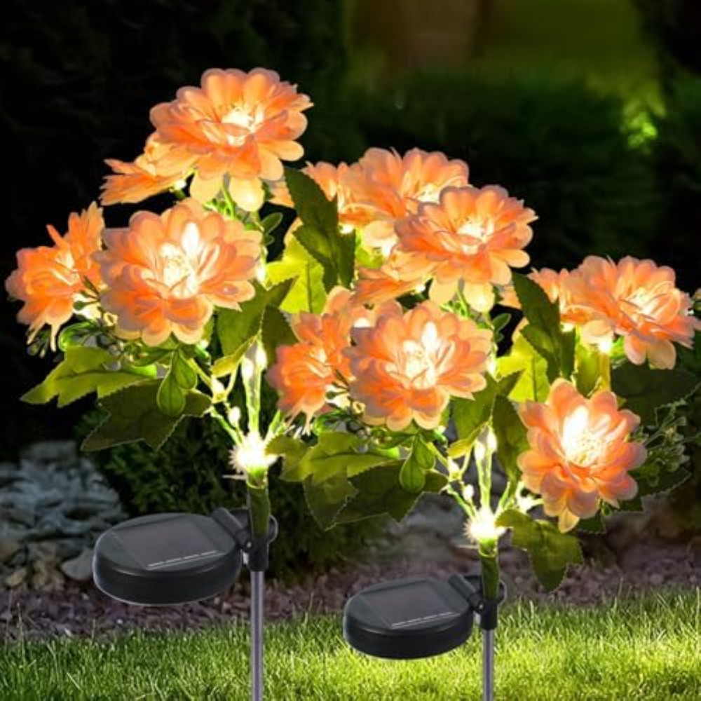 Lampade Solari Giardino 2 Pezzi - Luci Esterne Deco Impermeabili IP65
