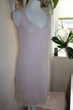 Zara Pale Pink Crochet New Lined Mini Dress Size M