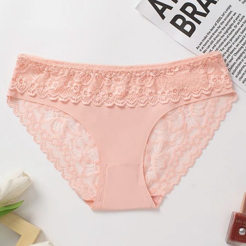 Set 5 Stück Damen Sexy Höschen Slips Spitze Transparent Damenunterwäsche Eis Seidig Intim - Bild 18 von 18