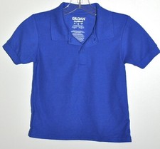 Gildan Dry Blend Polo Shirt School Uniform Royal Blue Youth Sz XSmall NWOT