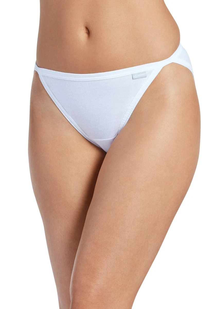 Jockey Elance String Bikini Underwear 3 Pack 1483 In White