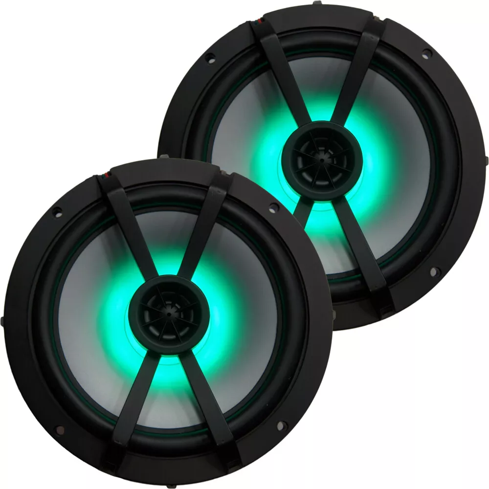 Kicker 43BKM614LAMP Marine Boat Speakers 6.5 LED Speaker - Single