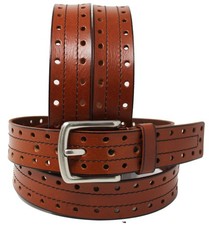 1.5" Wide Mens Women Genuine Leather Dress Casual Belt Brown 12CA004BR