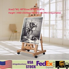 Large Heavy-Duty Studio Artist Easel H-Frame Wood Painting Art Easel Standing