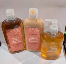 Ulta Beauty Scented Papaya Ginger Lotion Hand Soap Shower Gel Set