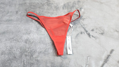 NEW Adore Me Size M Red Mesh Thong NWT