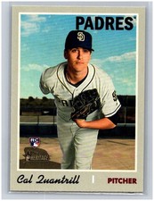 2019 Topps Heritage Cal Quantrill RC #613 Rookie Card MLB San Diego Padres. rookie card picture